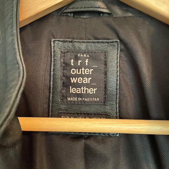 Zara Trafaluc TRF - Gernuie Leather Jacket - Women’s Medium - Picture 4 of 7